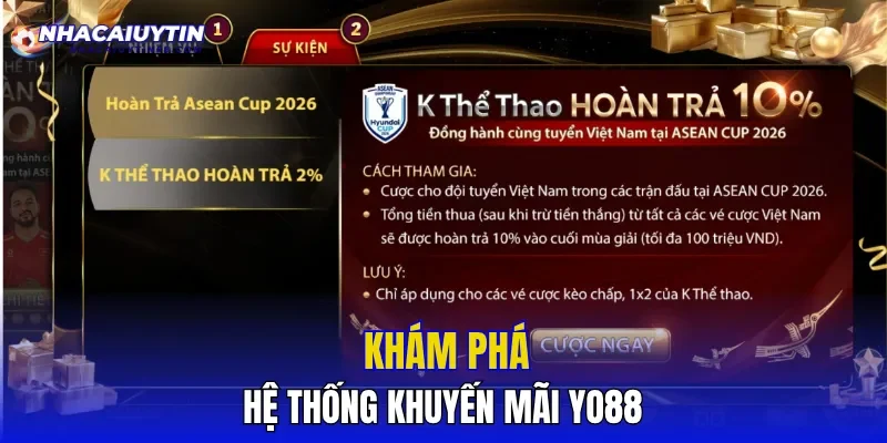 Khám phá hệ thống khuyến mãi YO88