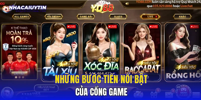 Những bước tiến nổi bật của cổng game