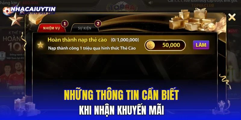 Những thông tin cần biết khi nhận khuyến mãi