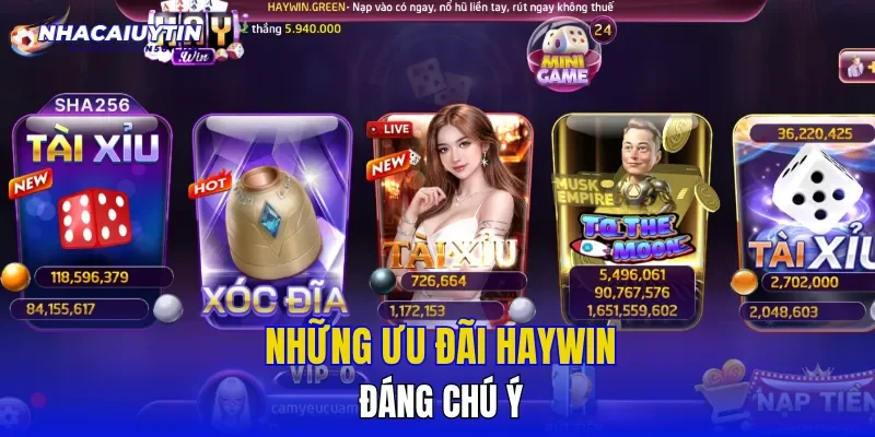 Những ưu đãi HAYWIN đáng chú ý