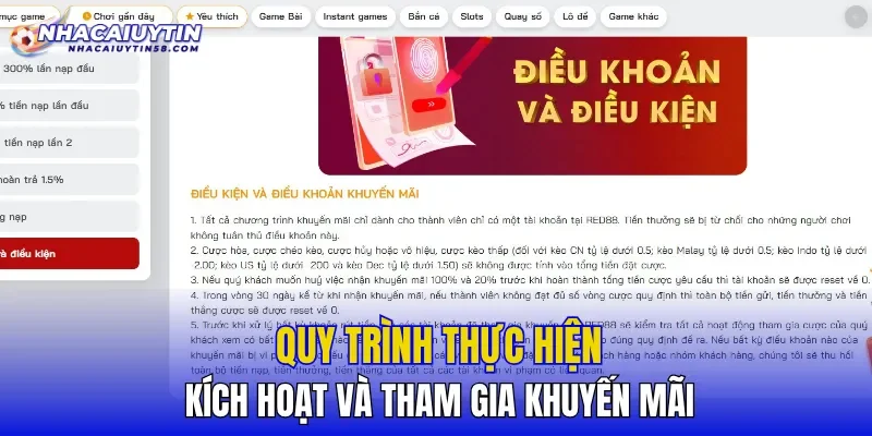 Quy trình thực hiện kích hoạt và tham gia khuyến mãi